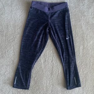 Nike purple zebra capri leggings